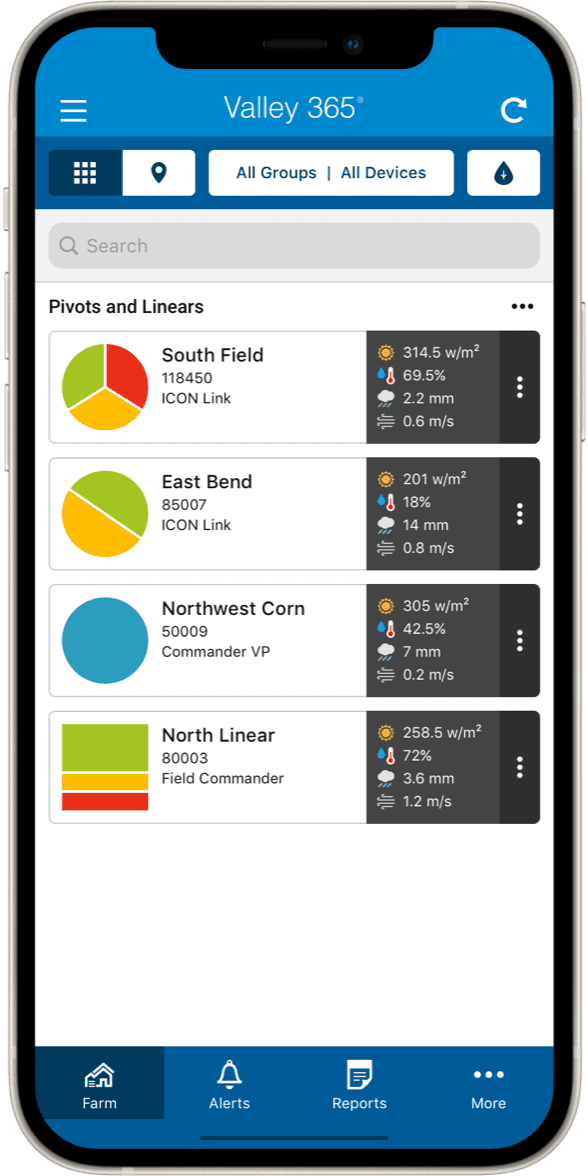 First mockup of Valley 365 mobile app